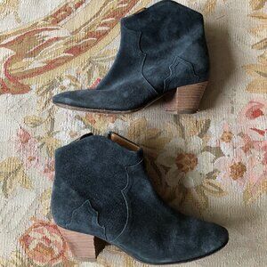 Etoile Isabel Marant Gray Suede Ankle Boots, Size 38 (US 7.5)